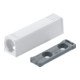 Blum TIP-ON Plaque d’adaptation pour portes, version courte, avec vis, blanc soyeux-3