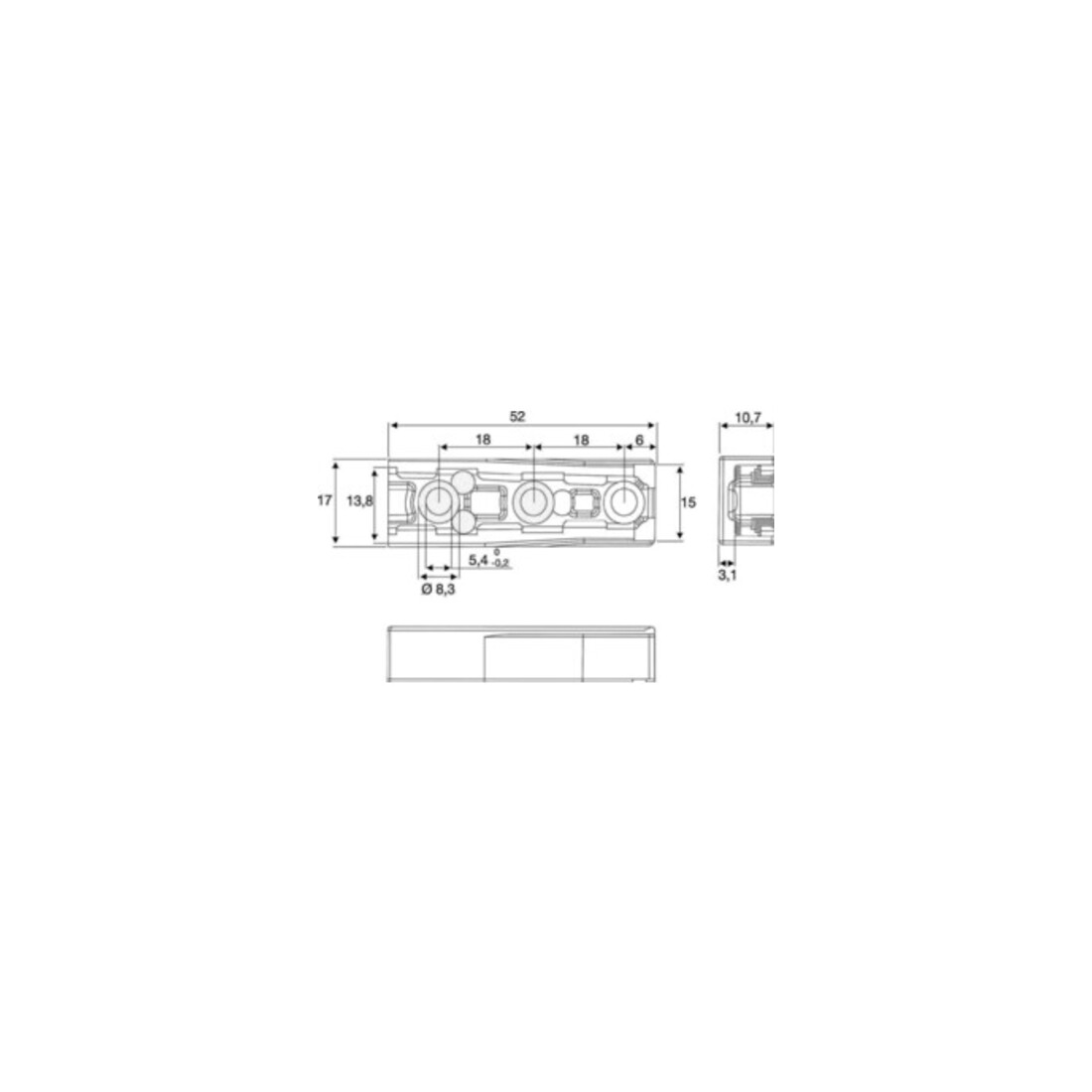 BMB Connecteur robuste BMB Solid F Zamak 52mm