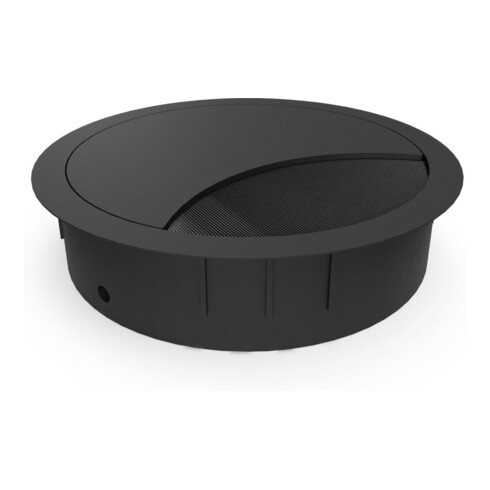 BMB EXIT R, Ø80mm, schwarz Kabeldurchlass, H: 21mm