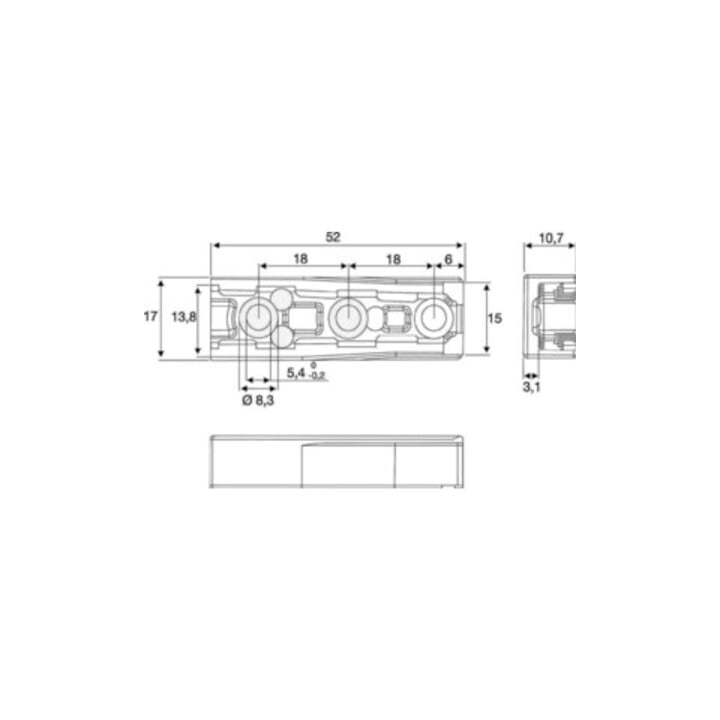 BMB Schwerlast-Verbinder Solid F Zamak 52mm