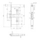 BMH Serrure à encastrer, 1739, PZW72/9, D65, F24x235rd-4