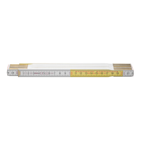 BMI Gliedermaßstab 9142 L.2m B.16mm mm/cm EG III Buche weiß-gelb