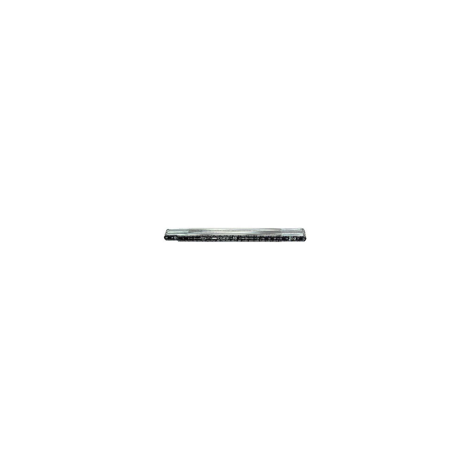 BMI Gliedermaßstab Alu 2mx14mm schwarz