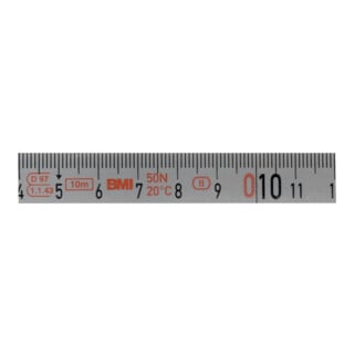 BMI Mètre ruban en acier inoxydable, cadre, 50 m