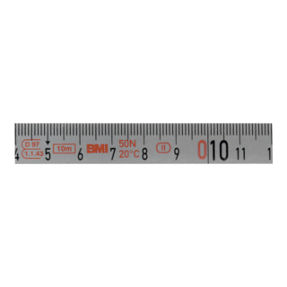 BMI Mètre ruban en acier inoxydable, cadre, 50 m