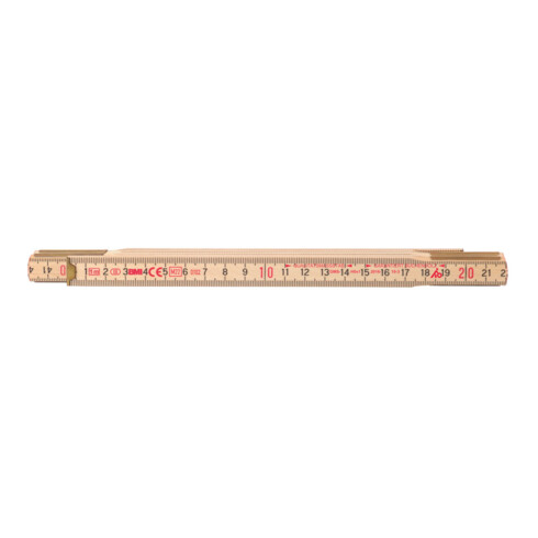 BMI Metre pliant bois blanc, Longueur : 1m