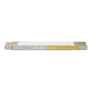 BMI Metro pieghevole in legno bianco/giallo, L=2m