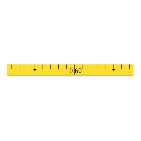 BMI Rahmenbandmaß ERGOLINE L.30m Band-B.13mm Acm EG II Alu.gelb Glasfaser