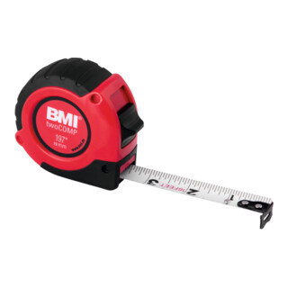 BMI Rollbandmaß twoCOMP, Zoll-Ablesung, 396 Zoll