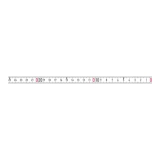 BMI Ruban à mesurer autocollant 10 m x 13 mm blanc droit