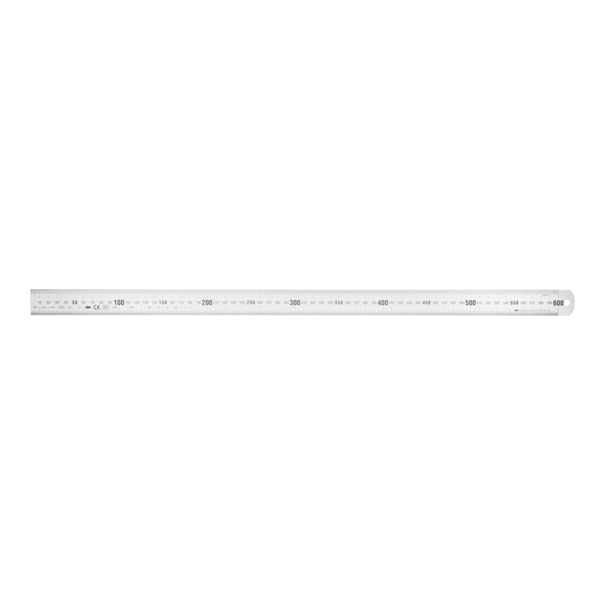 BMI Stahlmaßstab, rostfrei, Länge: 600 mm