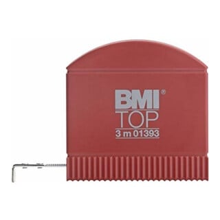 BMI Taschenbandmaß 3m x 13mm weiß mit Sichtfenster