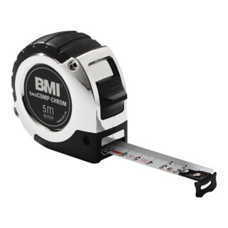 BMI Taschenrollbandmaß chrom L.3m Band-B.13mm mm/cm EG II Ku.Automatic