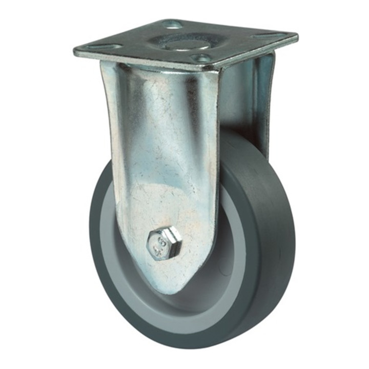 Bockrolle 50mm 40kg Vollgummi 54 x 54mm