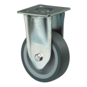 Bockrolle 75mm 50kg Vollgummi 60 x 60mm-1