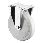 BS Rollen Bockrolle D.125mm Trgf.300kg Ku.Platte L138xB109mm Farbe Rl.weiß