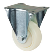 BS Rollen Bockrolle D.125mm Trgf.450kg Ku.Platte L135xB110mm Farbe Rl.weiß