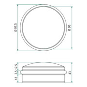 Bodentürpuffer Puck D.90mm H.43mm ma INTERSTEEL-4