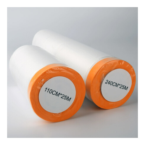 Böck Abdeckfolie Masker Tape mit Klebeband 240cm x 25m