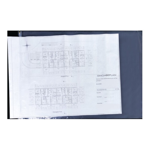 Böck Planschutztaschen 1050x1500mm Gleitverschluss 2-seitig transparent