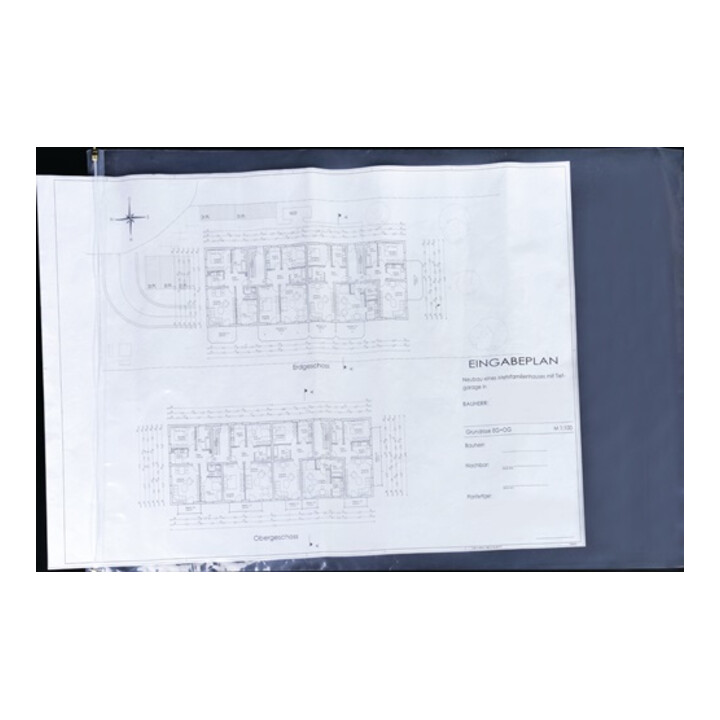 Böck Planschutztaschen 1050x1800mm Gleitverschluss 2-seitig transparent