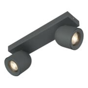 Böhmer Spot plafond 2xGU10 structure gris 42002-1