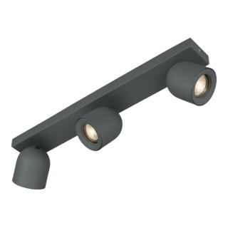 Böhmer Spot plafond 3xGU10 structure gris 42003