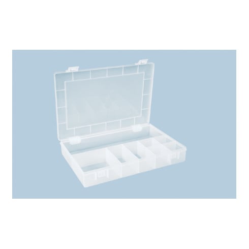 Boîte à assortiment PP CLASSIC, 24 compartiments 225x335x55 mm, transparent