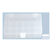 Boîte à assortiment PP COMPACT, 13 compartiments 170x250x46 mm, transparent-1