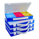 Boîte à assortiment PP PREMIUM, 24 casier de compartimentage avec poignée de transport, bleu, 225x335x55 mm-2
