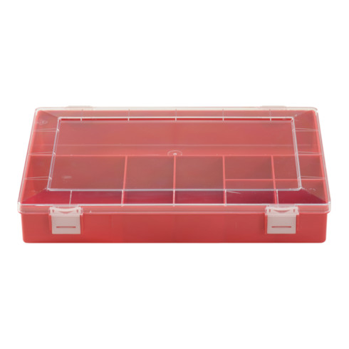 Boîte à assortiment PS CLASSIC, 8 compartiment 225x335x55 mm, rouge