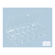Boîte à assortiment PS MINI, 6 compartiment 120x210x36 mm, transparent-1