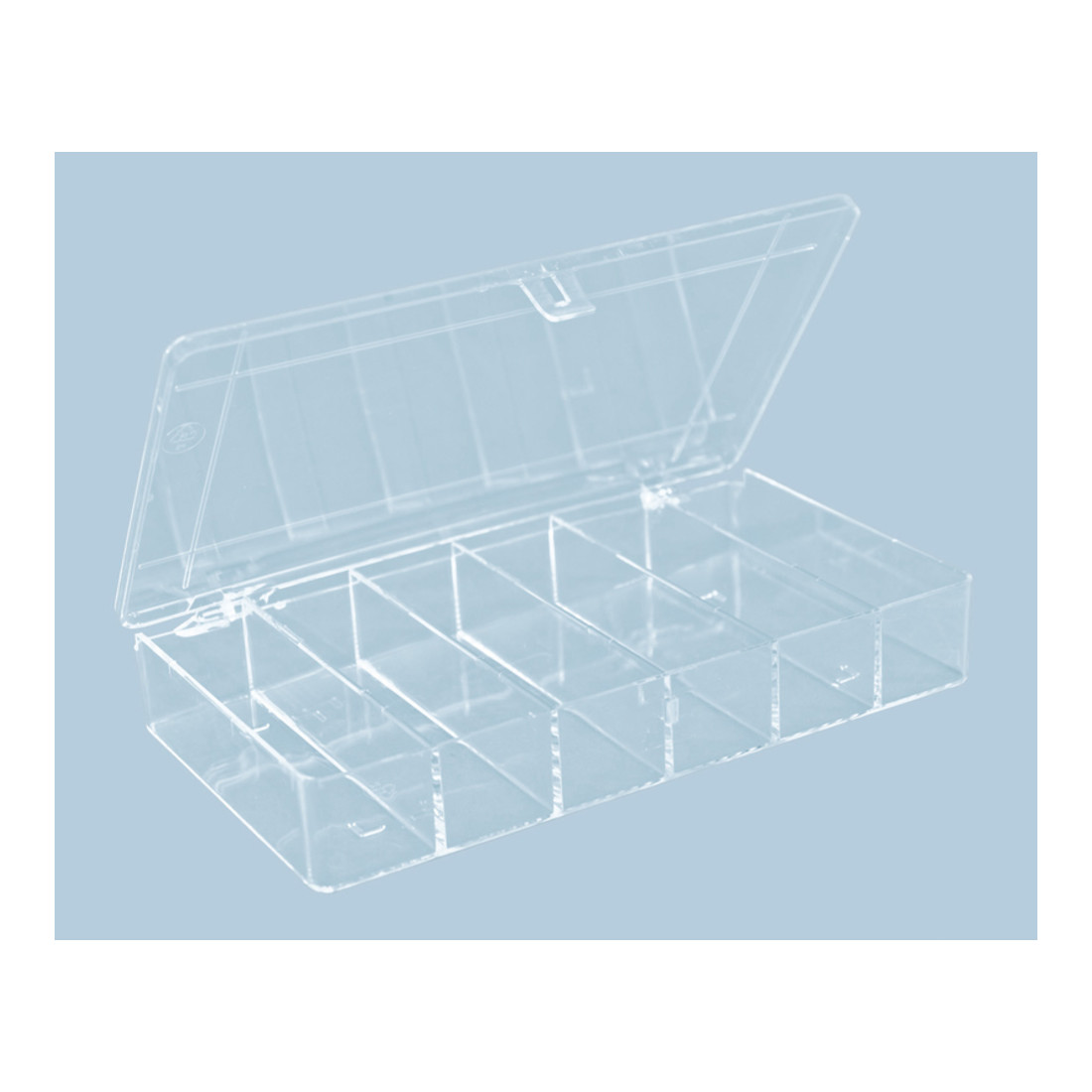 Boîte à assortiment PS MINI, 6 compartiment 120x210x36 mm, transparent