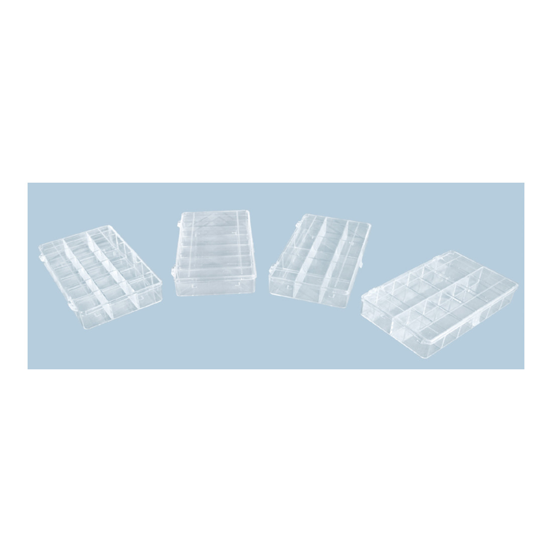 Boîte à assortiment PS MINI, 6 compartiment 120x210x36 mm, transparent