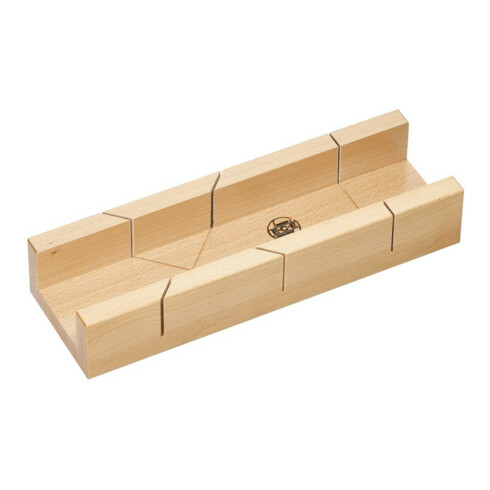 Boîte à onglets L. 300 x l. 62 x H. 37 mm bois de hêtre verni
