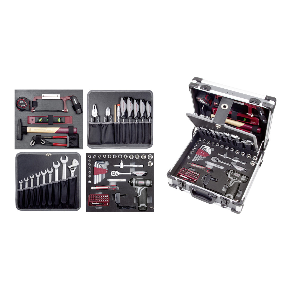Boîte à outils Kraftwerk B152 avec visseuse sans fil, 103 pièces