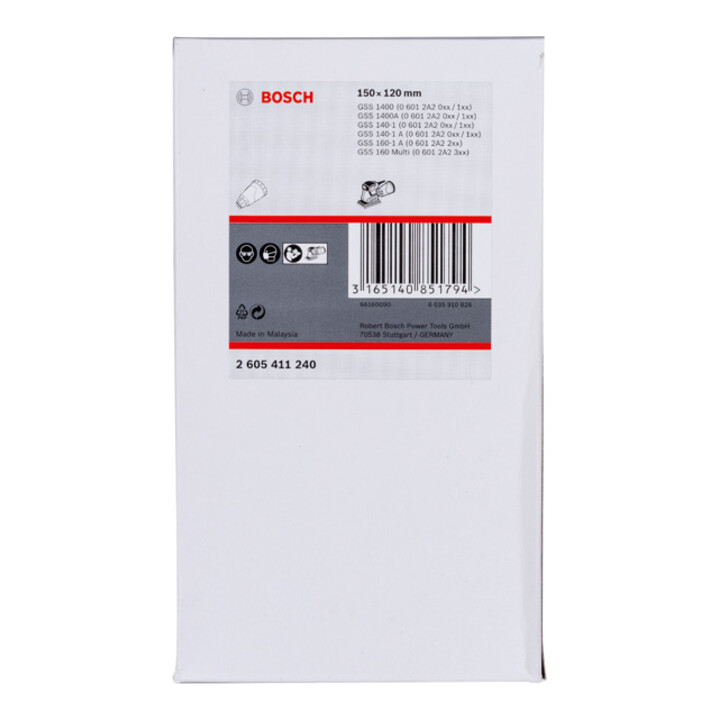 Boîte à poussière Bosch avec filtre 150 x 120 mm version noire
