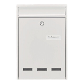 Boîte aux lettres Burg-Wächter Cologne H.340mm W.255mm D.85mm blanc STA DIN C4