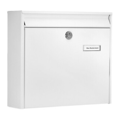 Boîte aux lettres Burg-Wächter Potsdam H.322mm B.362mm T.100mm blanc STA DIN C4