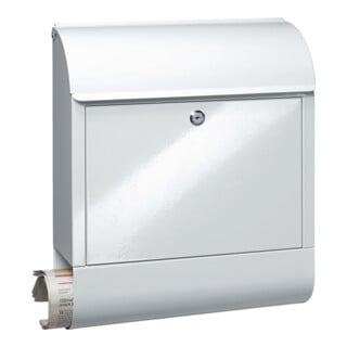 Boîte aux lettres Burg-Wächter Scandic H.460mm W.380mm D.125mm blanc STA DIN C4