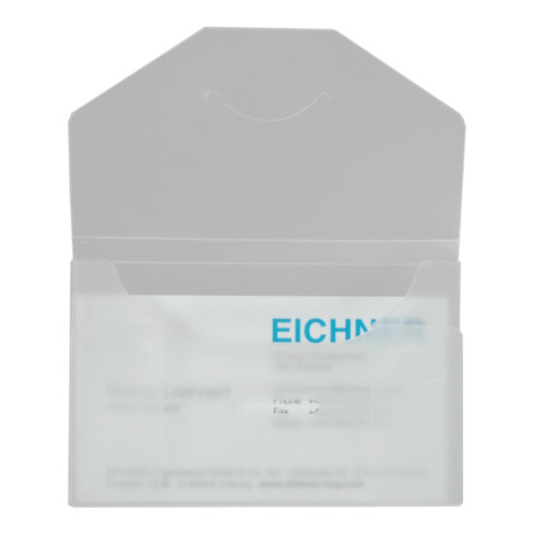 Boîte de cartes de visite Eichner PP transparente 93x59x5 mm