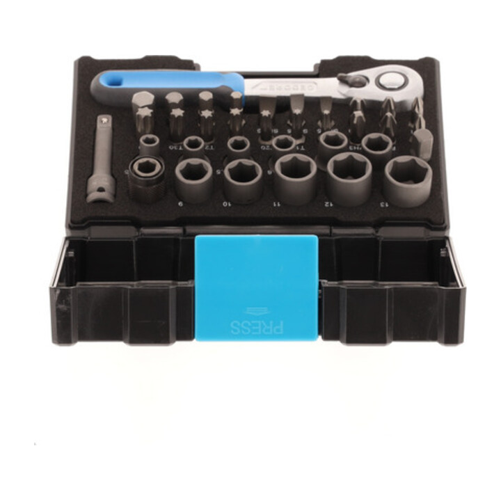 Boîte de clés à douille Gedore à cliquet 1/4'' 35 pcs