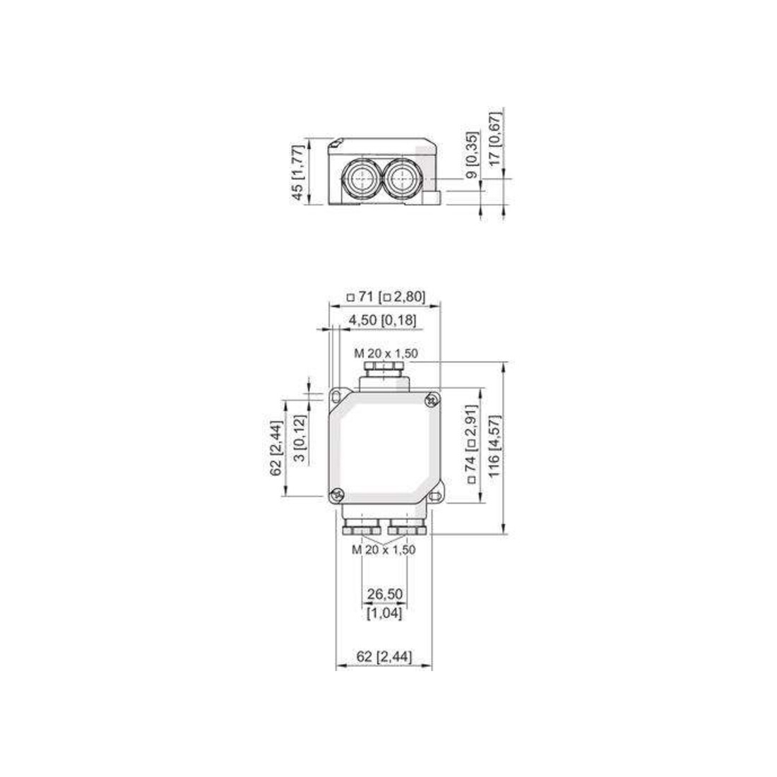 Boîte de dérivation en acier 8102/21-31