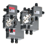 Boîte de dérivation en acier EEx e 4xM25x1,5/2xM25x1,5 8118/121-807-3