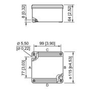 Boîte de dérivation en acier EEx e 4xM25x1,5/2xM25x1,5 8118/121-807-4