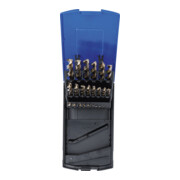 Boite de forets hélicoïdaux HSS-G M35 acier de cobalt 1 - 13 mm 25 pièces BGS-4
