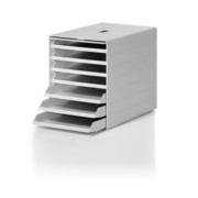 Boîte de tiroir 7 tiroirs avec clapet frontal escamot. gris H322xl250xP365 mm DU
