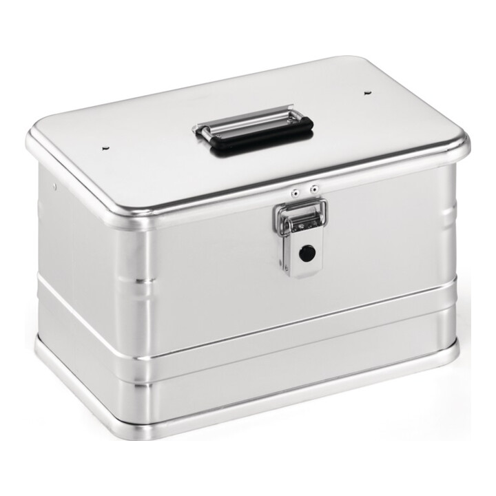 Boîte en aluminium L432xl335xH275mm 29 l avec fermoir à déclic et perçages