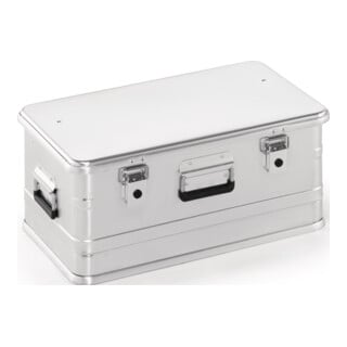Boîte en aluminium L582×I385×P262 mm 47 l avec fermetures à levier rabattables avec perçages