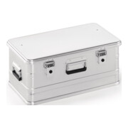 Boîte en aluminium L582×I385×P262 mm 47 l avec fermetures à levier rabattables avec perçages